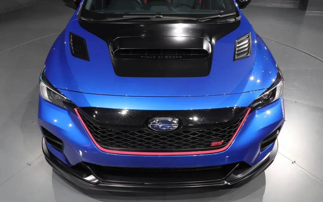 斯巴魯全新STI概念車亮相車展,電動+燃油,久違了!