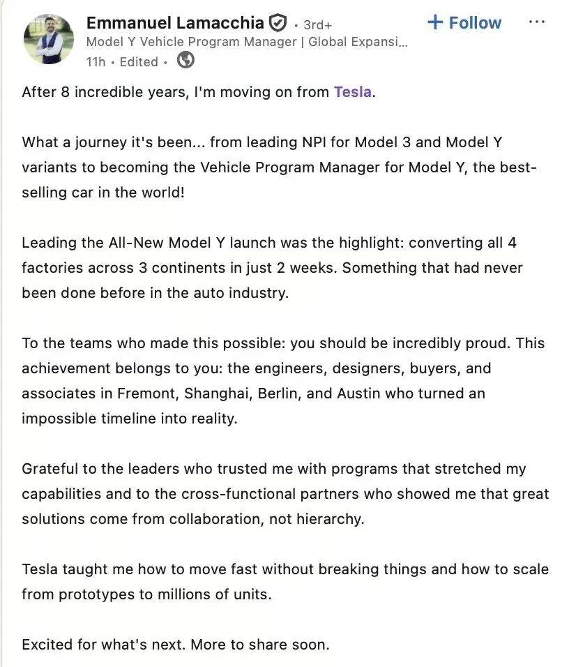 特斯拉再現離職潮,三款“神車”同時失去負責人